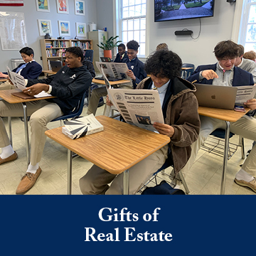 Students in class. Links to Gifts of Real Estate