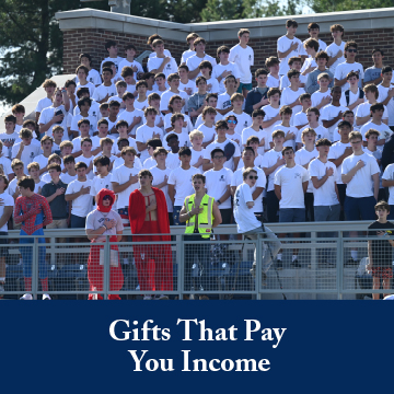 Students singing the National Anthem at a school game. Links to Gifts That Pay You Income Students singing the National Anthem at a school game. Links to Gifts That Pay You Income